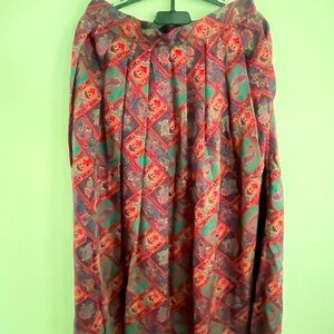 VTG David Brooks Size 12 Paisley Plated skirt